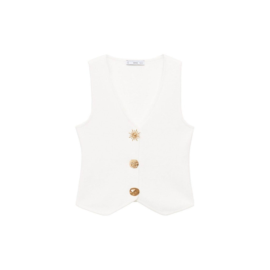 Gilet Maille Boutons Bijoux