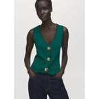 Gilet Maille Boutons Bijoux
