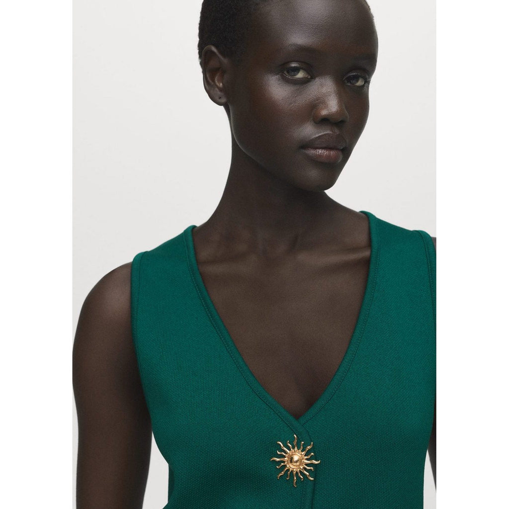 Gilet Maille Boutons Bijoux