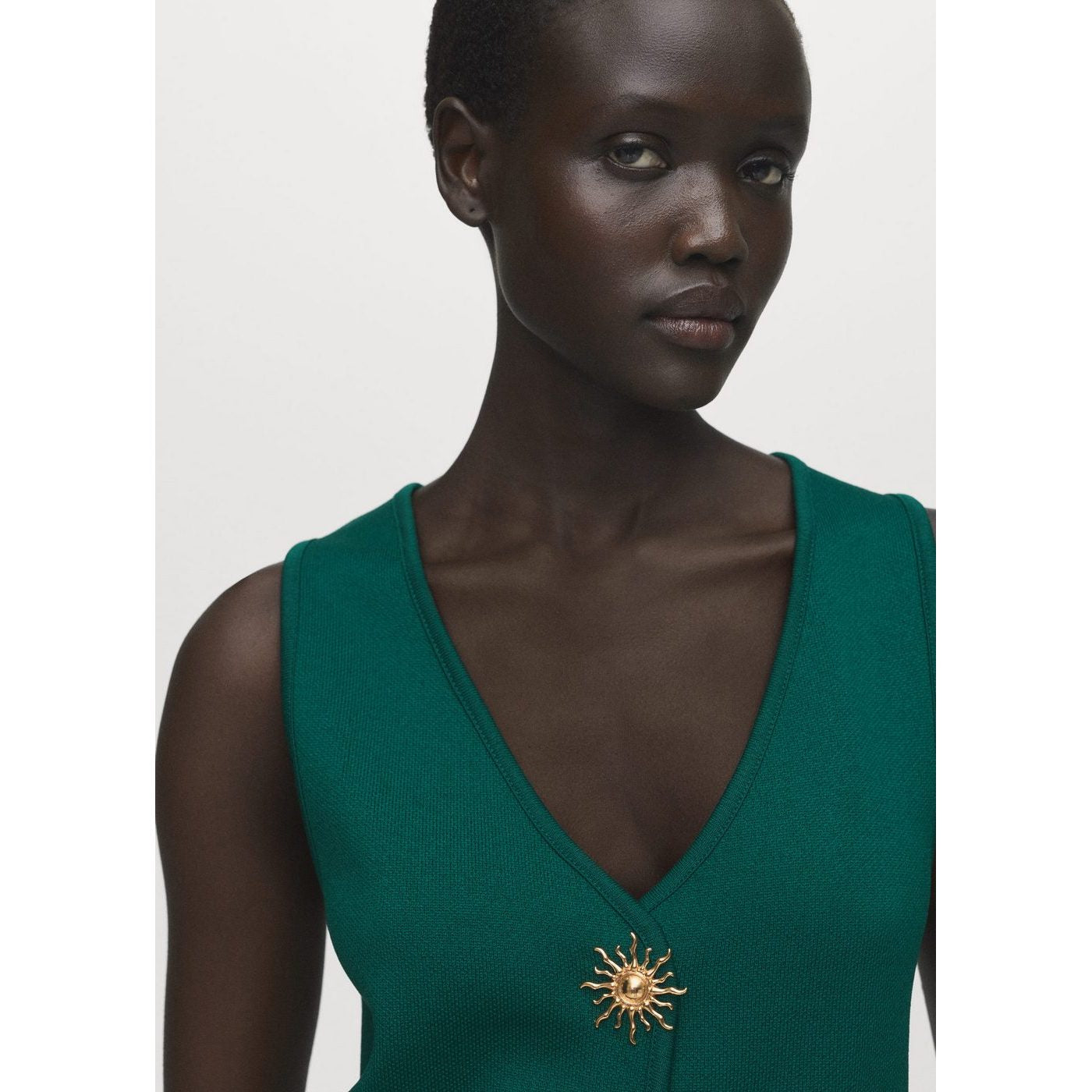 Gilet Maille Boutons Bijoux