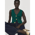 Gilet Maille Boutons Bijoux
