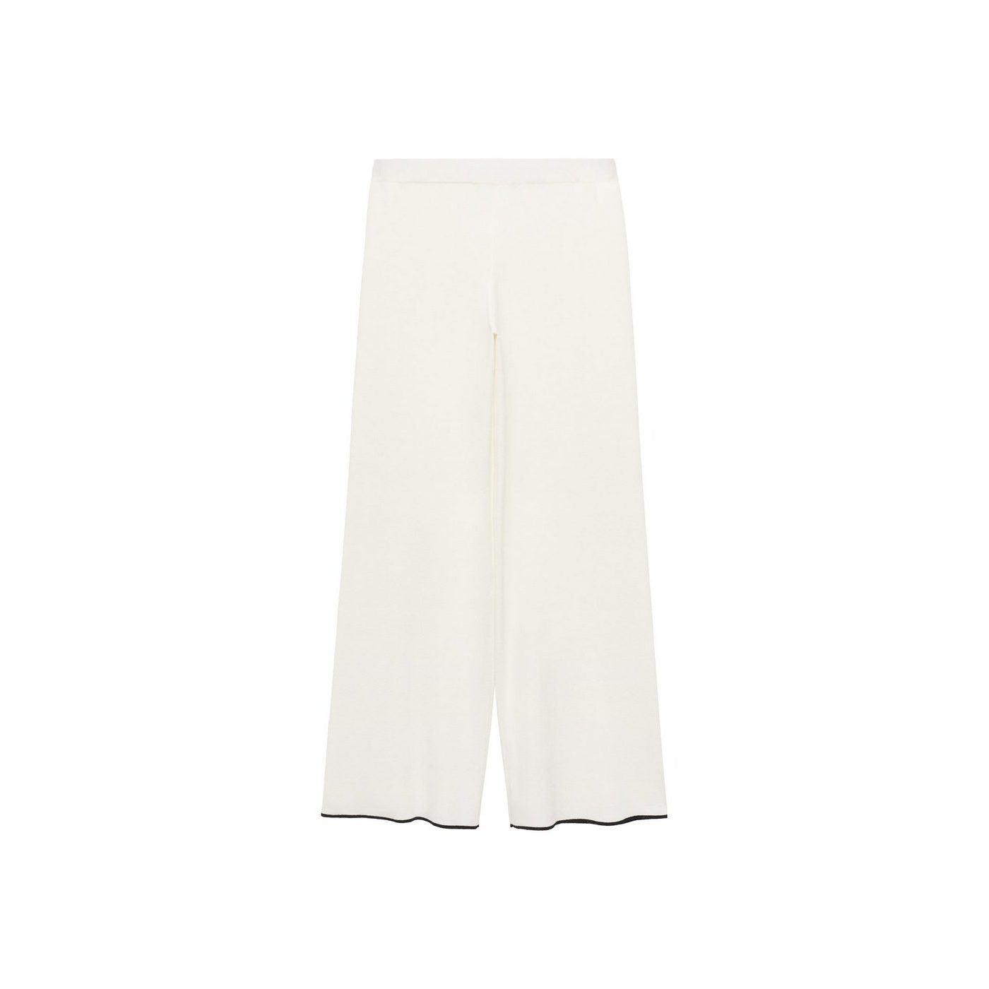 Pantalon Maille Bas Contrastant