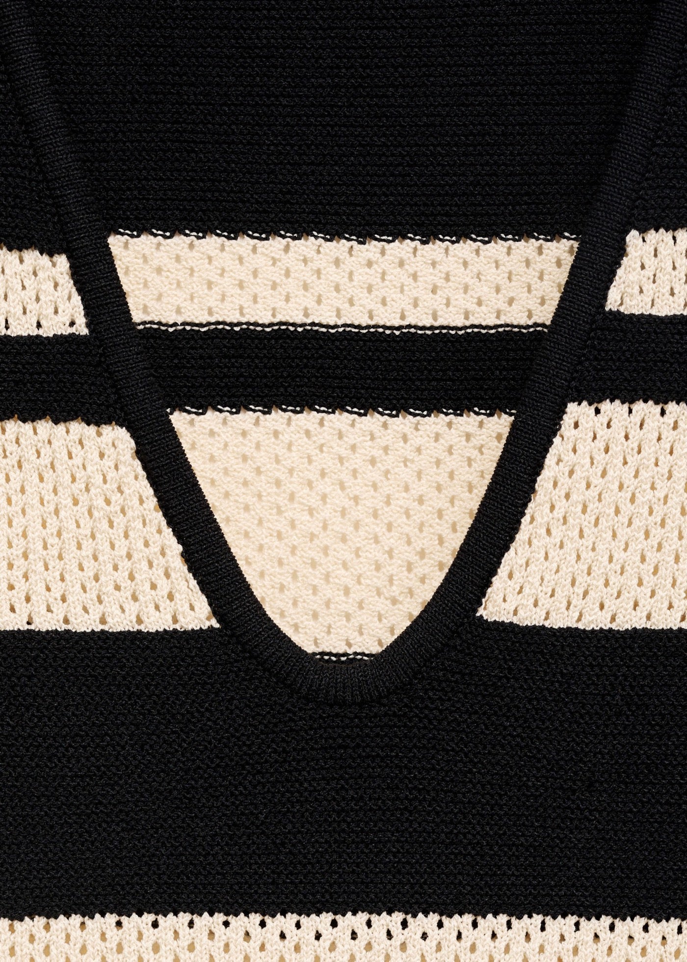 Top En Maille À Rayures Col En V