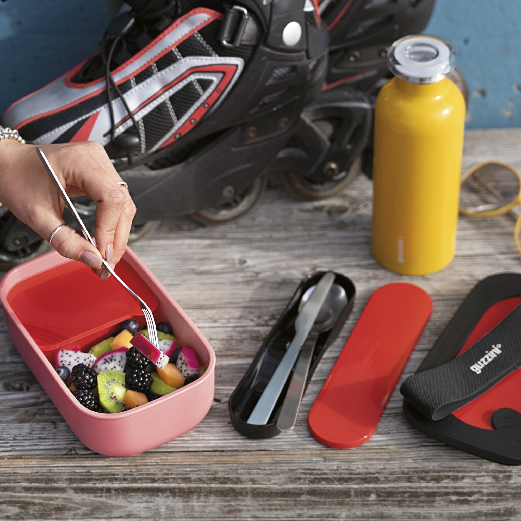 Boîte-Repas Avec Couverts De Voyage "Store&Go"