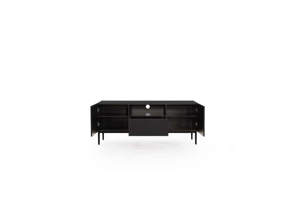 Kasha - Meuble Tv Avec Niche - Pieds Noir