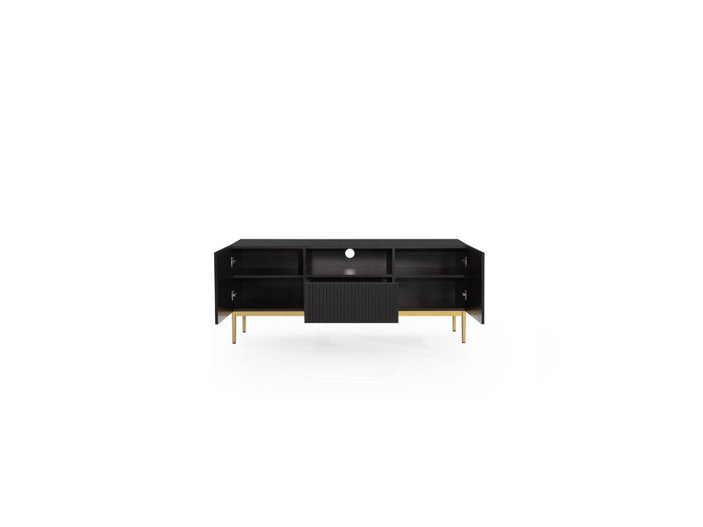 Kasha - Meuble Tv Avec Niche - Pieds Or