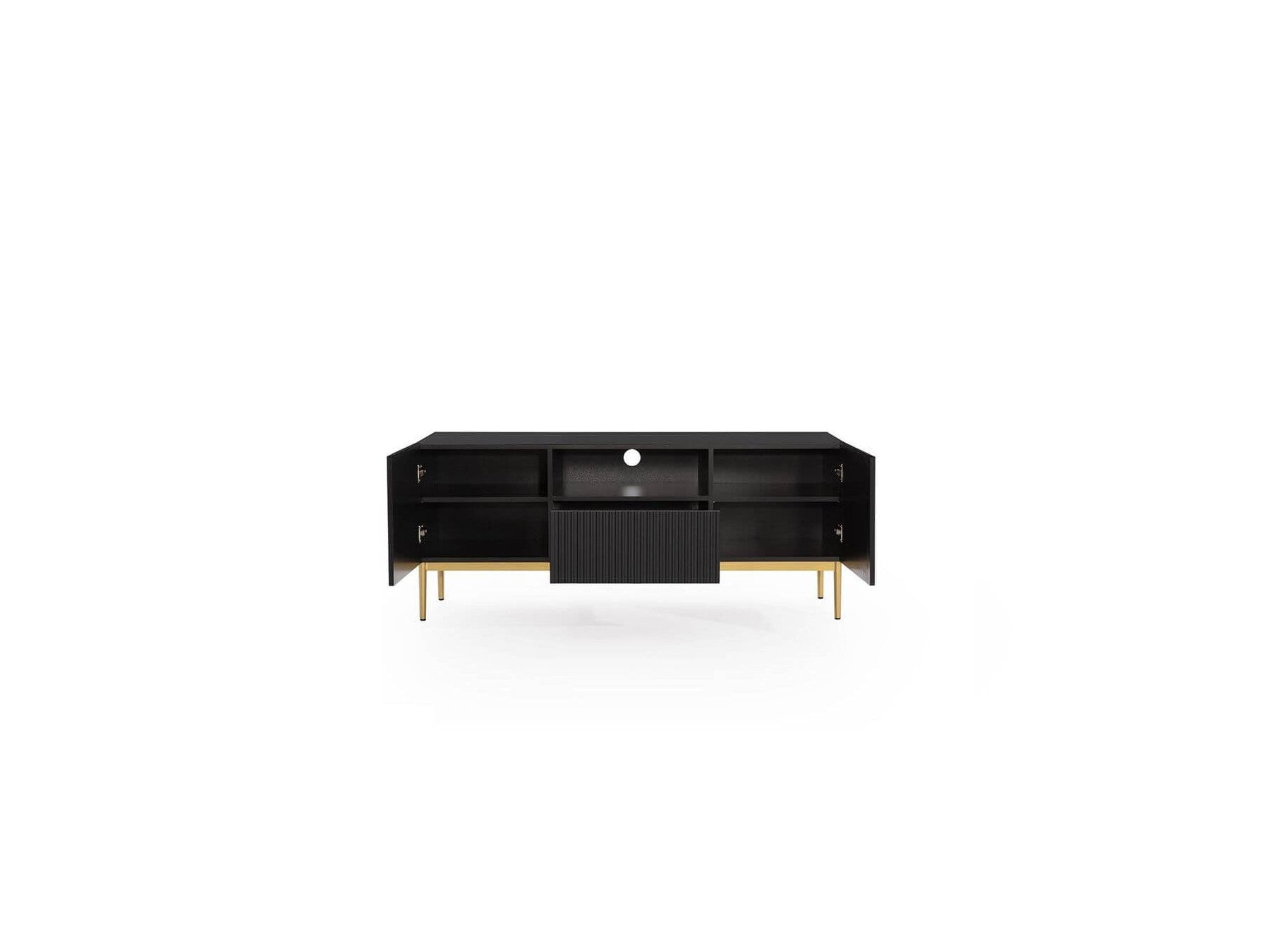 Kasha - Meuble Tv Avec Niche - Pieds Or