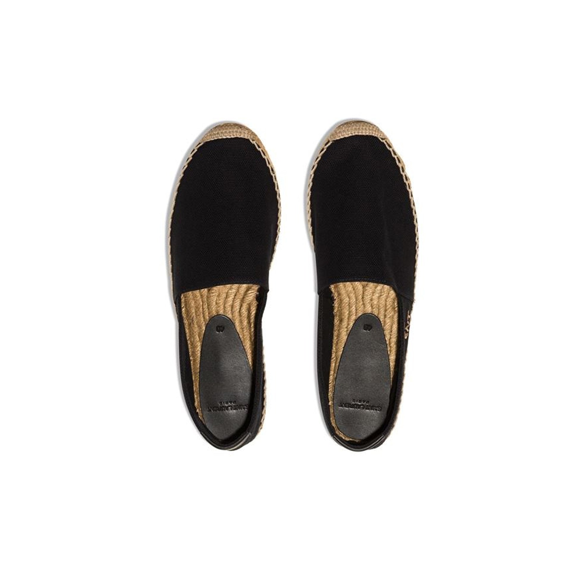 Espadrilles Saint Laurent Logo - Black - Femme