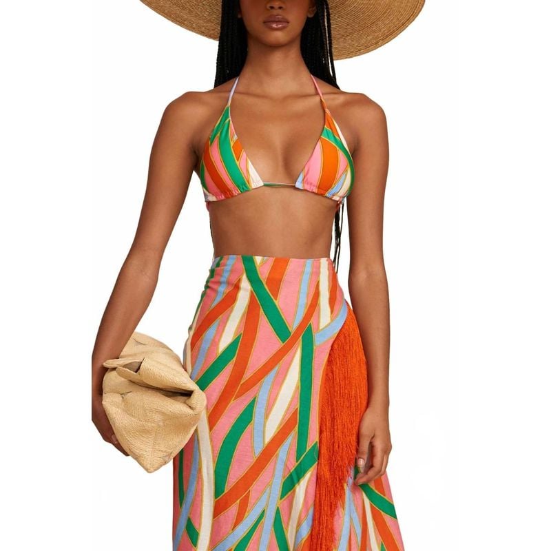 Haut De Maillot Estella - Vintage Stripe Print