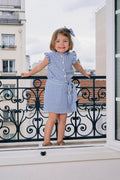 Jupe - Short Pleyel - Seersucker Rayures Bleues