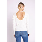 Tee Shirt Col Rond Dos Nu - Navy