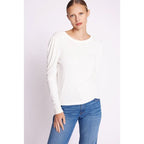 Tee Shirt Col Rond Dos Nu - Navy