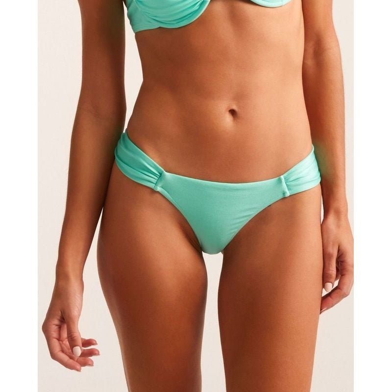 Bas Bikini Mi-Couverture Turquoise