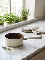 Casserole 16cm - Acier Inoxydable - Crème