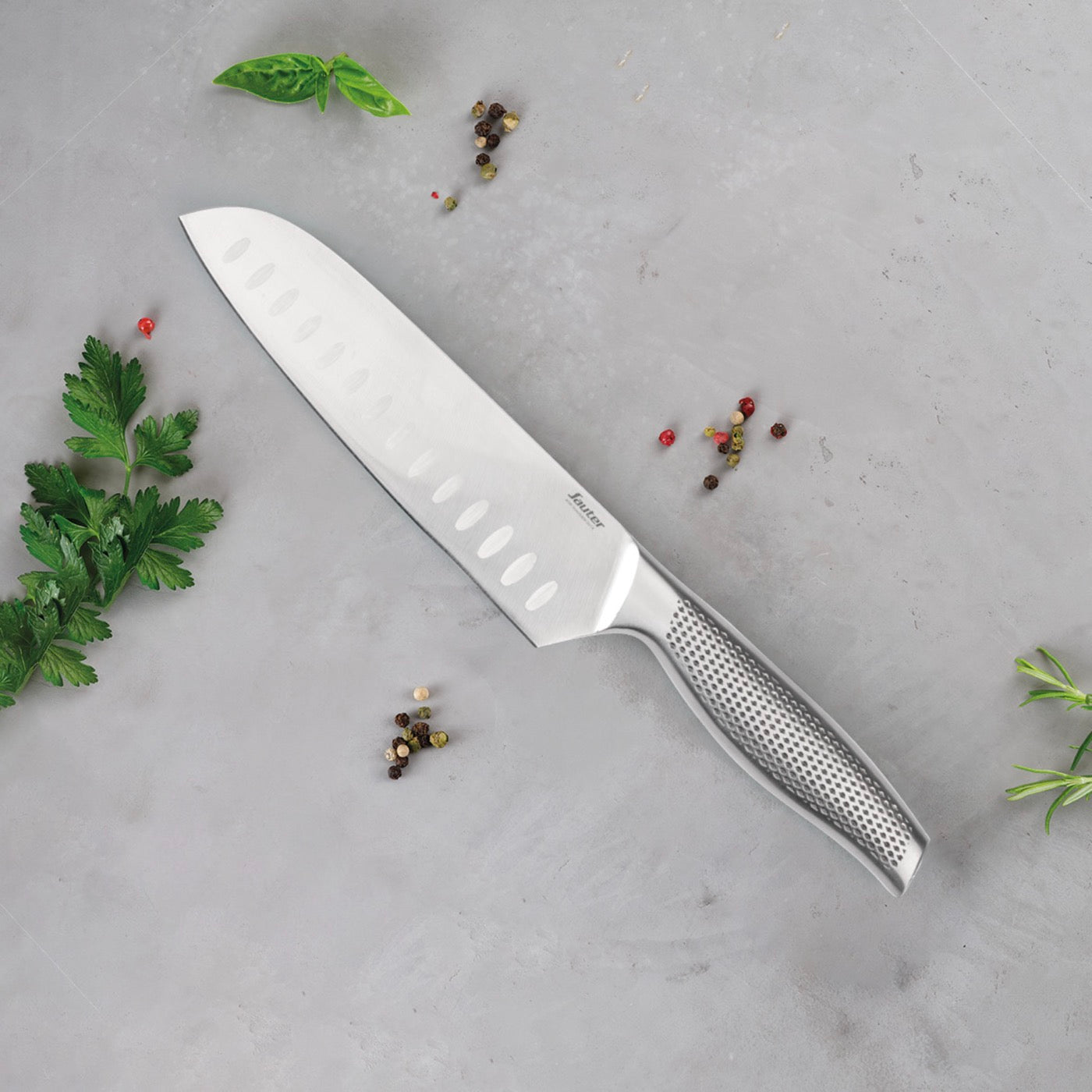 Couteau Santoku - Argenté - 18cm