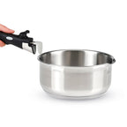 Set De 3 Casseroles Avec Poignée Amovible - Argenté