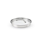 Couvercle En Verre Avec Bouton En Inox - Transparent/Argenté - 3 Tailles