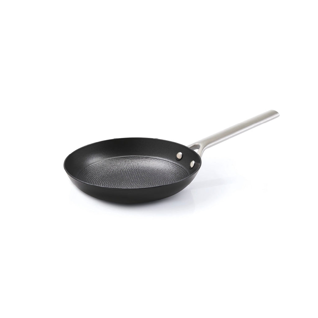 Poêle En Fonte Structure Nid D'Abeille Avec Poignée En Inox - Noir - 3 Tailles