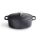 Cocotte Ovale En Fonte - Noir - 30cm