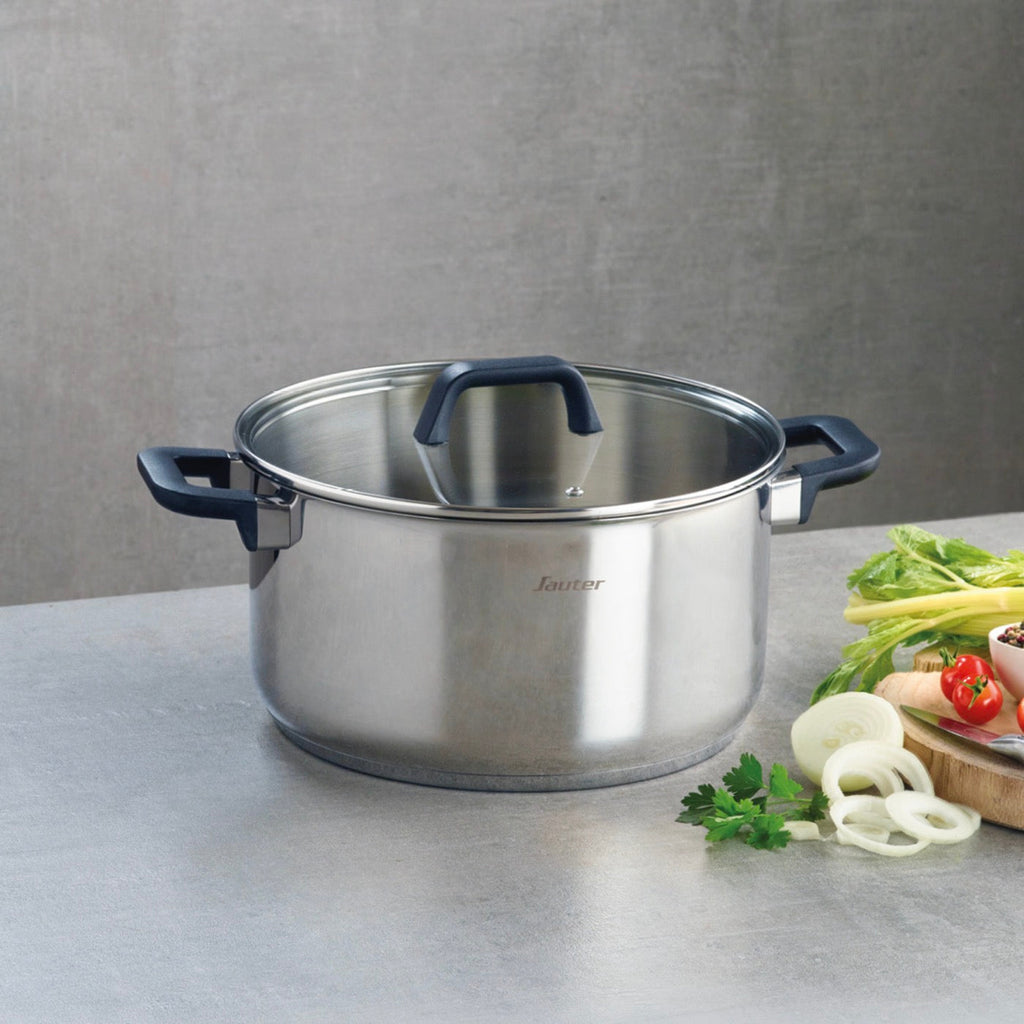 Casserole En Acier Inoxydable Avec Couvercle En Verre - Qulinox - Argenté - 28cm