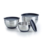 Set De 3 Bols À Mélanger En Acier Inoxydable - Argenté