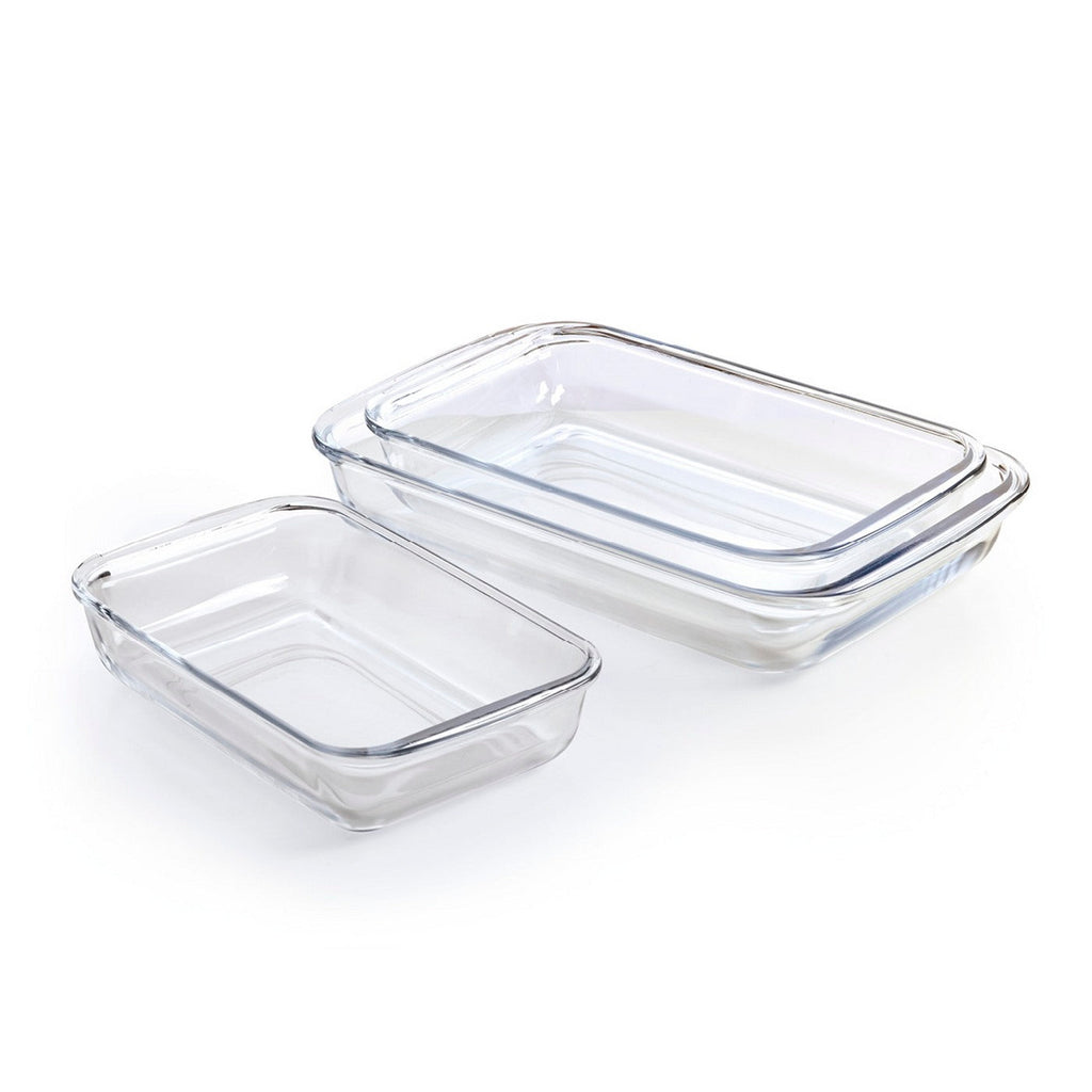 Set De 3 Plats À Four En Verre - Transparent