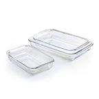 Set De 3 Plats À Four En Verre - Transparent