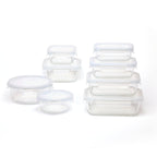 Set De 8 Boîtes En Verre Avec Clips - Transparent