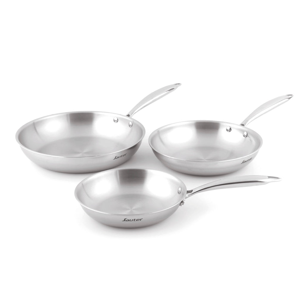 Set De 3 Poêles Triply - Multinox - Argenté