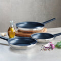 Set De 3 Poêles Anti-Adhésives - Argenté