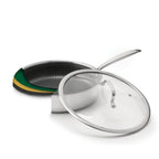 Sauteuse En Acier Inoxydable Triply Revêtement Nid D'Abeille Anti-Adhésif 24 Cm - Argenté
