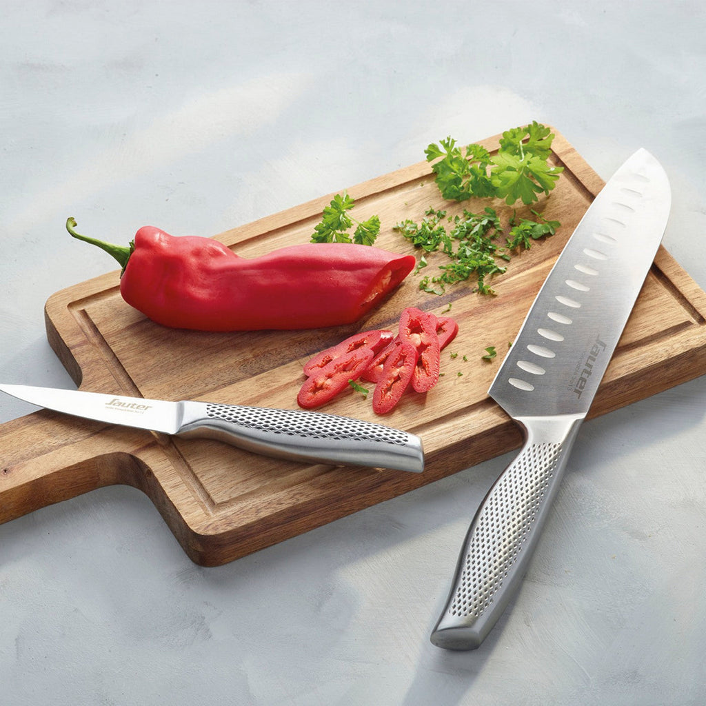 Set De Porte-Couteaux Universel + 5 Couteaux - Argenté