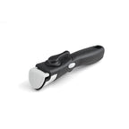 Set De 3 Casseroles En Inox + 3 Poêles + 1 Poignée Amovible + 3 Couvercles Passoires Avec Manche En Inox - Argenté