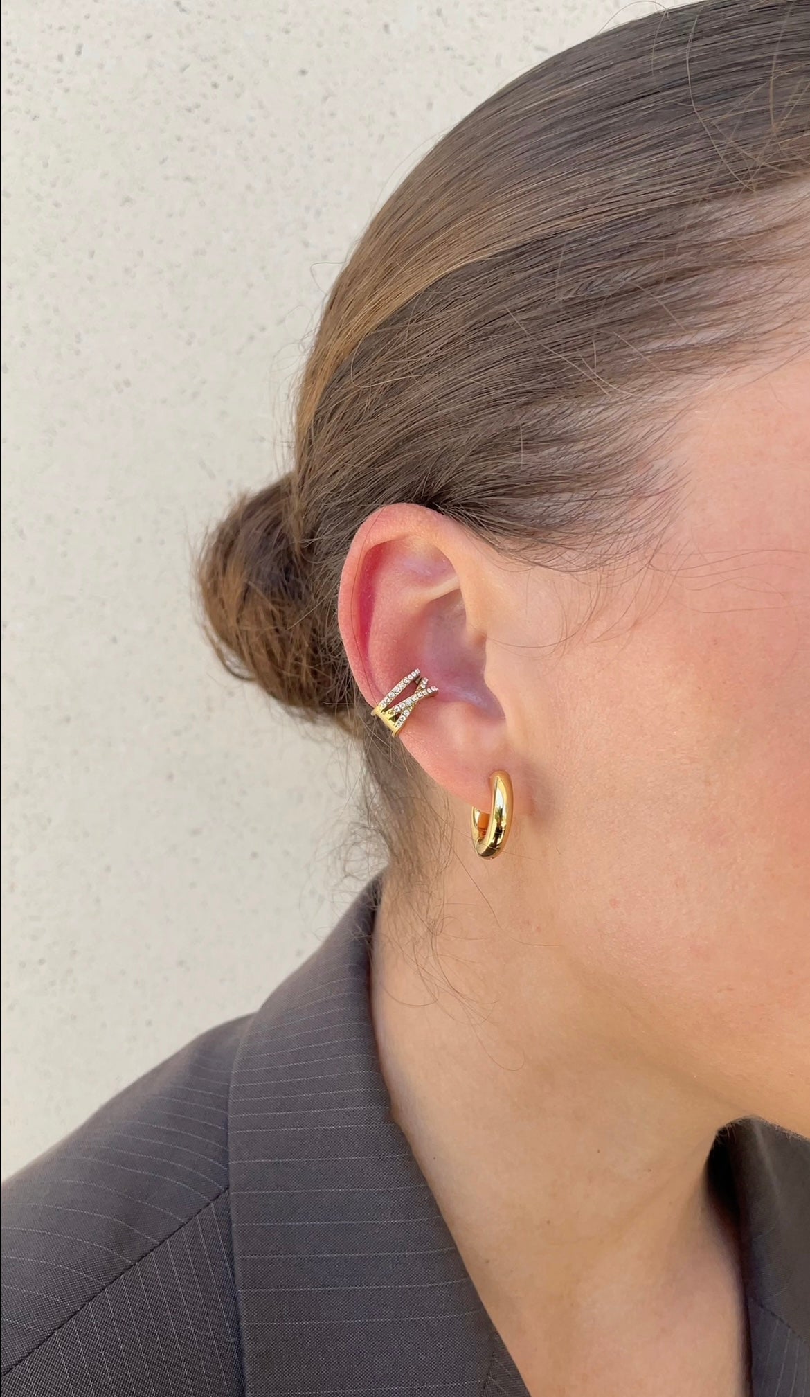 Earcuff Cross Gems