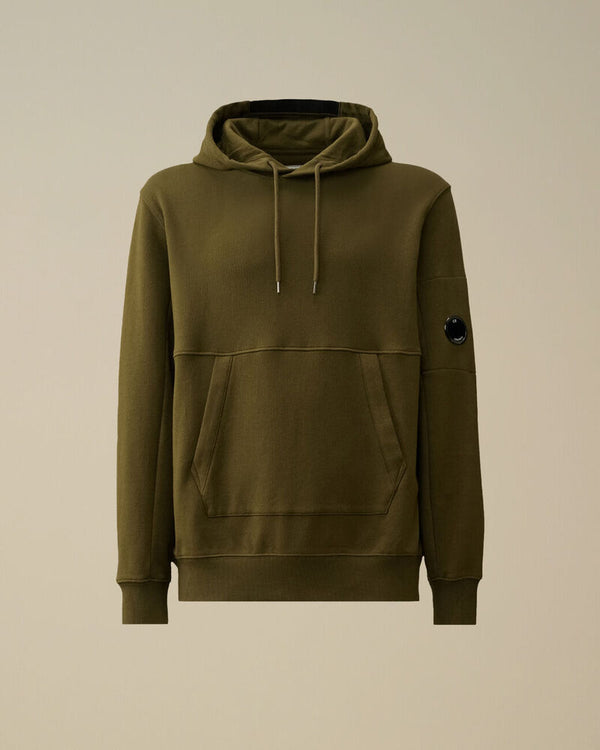 CP Company - Sweat À Capuche Diagonal Fleece Lens – Vert Lierre