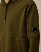 CP Company - Sweat À Capuche Diagonal Fleece Lens – Vert Lierre