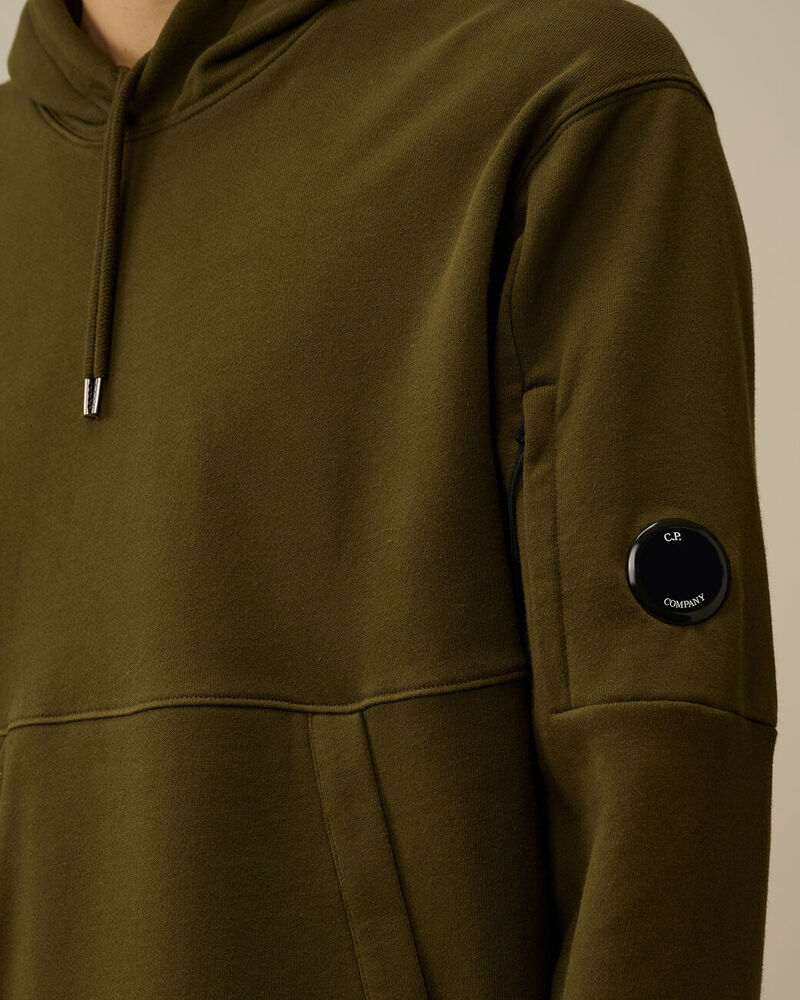 CP Company - Sweat À Capuche Diagonal Fleece Lens – Vert Lierre