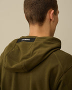 CP Company - Sweat À Capuche Diagonal Fleece Lens – Vert Lierre