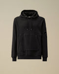 CP Company - Sweat À Capuche Diagonal Fleece Lens – Noir