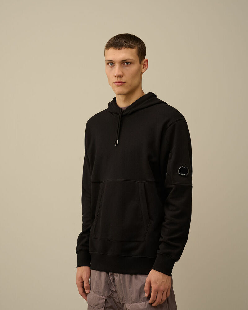 CP Company - Sweat À Capuche Diagonal Fleece Lens – Noir
