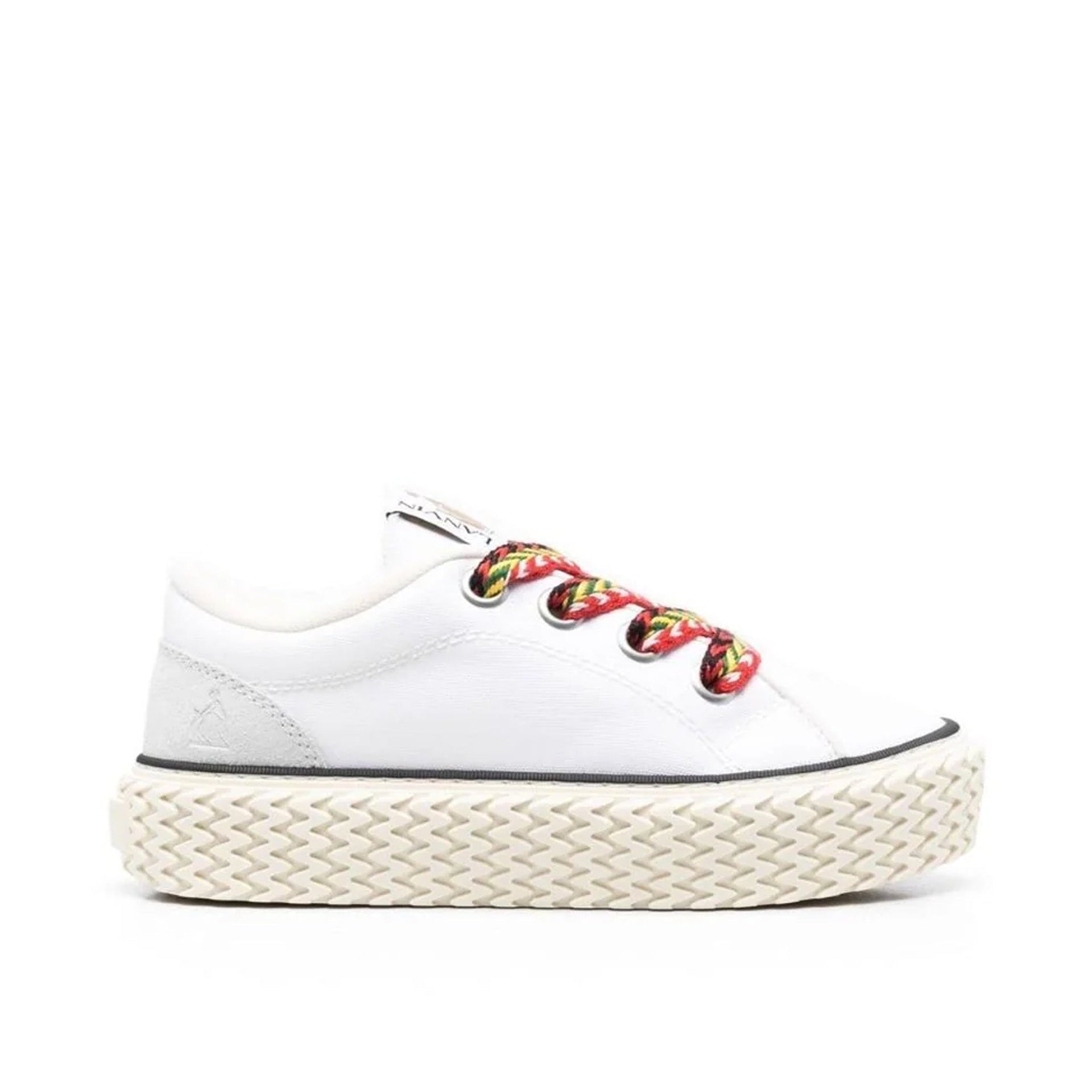Baskets Lanvin Cotton Lace-Up - White - Femme