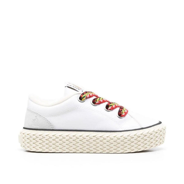 Baskets Lanvin Cotton Lace-Up - White - Femme