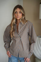 Chemise À Carreaux Pola - Bleue
