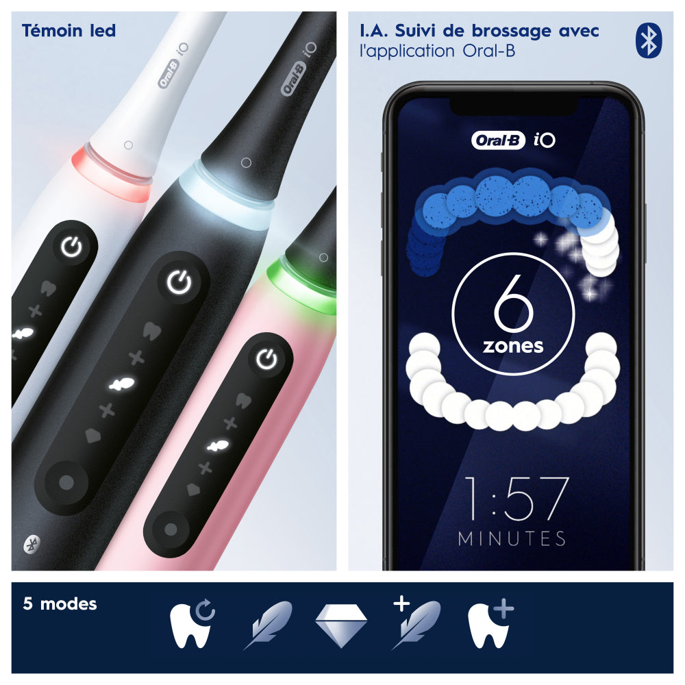 Oral-B Io5N Brosse À Dents Électrique Connectée Avec Etui De Voyage