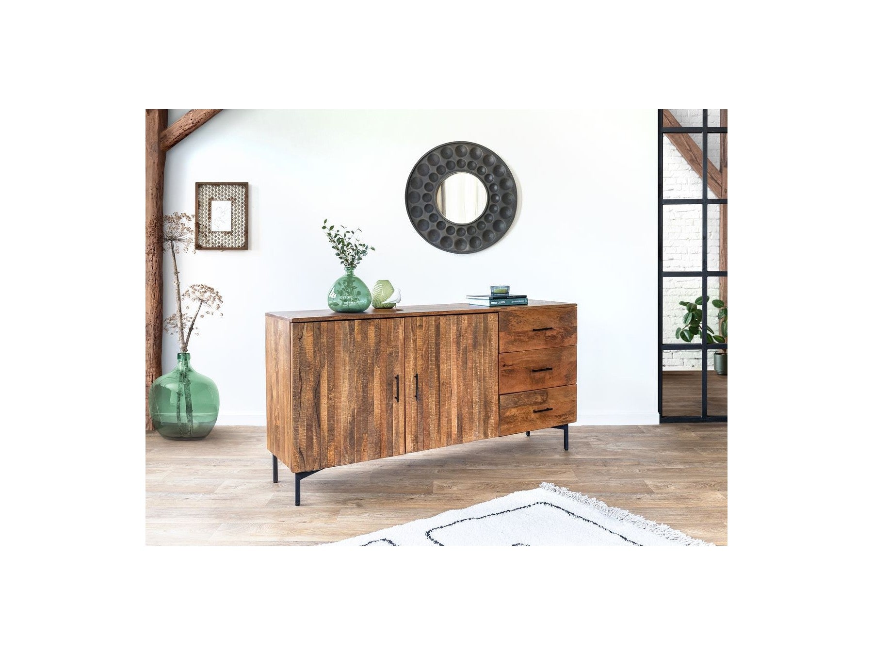 Balthazar - Buffet 2 Portes - Bois Massif De Manguier