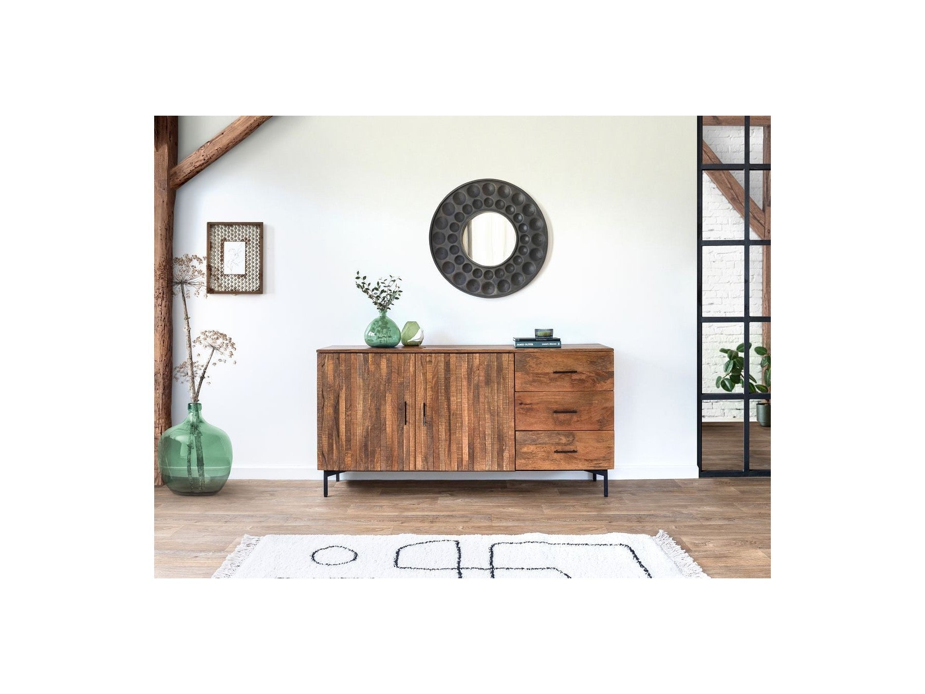 Balthazar - Buffet 2 Portes - Bois Massif De Manguier