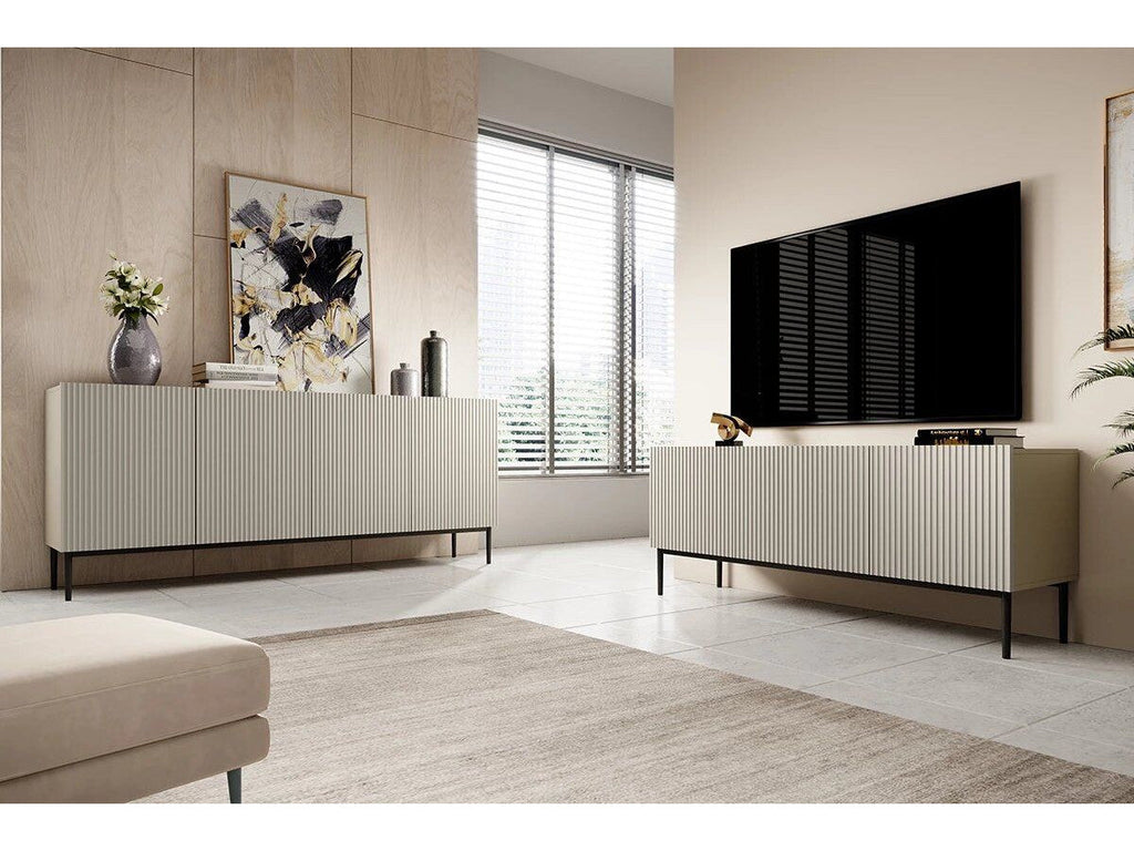 Kasha - Meuble Tv - Pieds Noirs - 2 Tailles