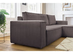 Nihad - Canapé D'Angle Réversible Convertible Coffre - Velours Côtelé