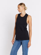 Debardeur Col Rd Tresse - Black