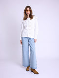 Gilet Ml Grand Col Fantaisie - Off-White